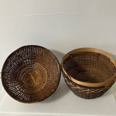 りんご型の籠の画像