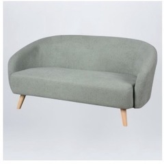 【値下げ】【美品】ニトリ2人掛けソファ（人気のグリーン）ペット・喫煙なしの画像