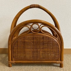 ラタン/籐　マガジンラック　の画像