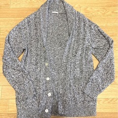 【GU•H＆M】メンズニットカーディガン、チェック柄ネルシャツの画像