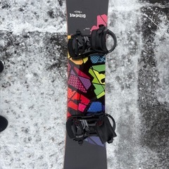 スノーボード板 ビンディング ケース付きの画像