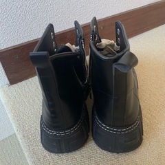 メンズ　ブーツ 厚底ブーツ ブラック 28cmの画像
