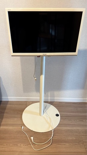 ★【本日限定】【美品】テレビ シャープ AQUOS 2020年製 白　/ WILL EQUALS テレビスタンド 白