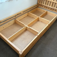 無印良品  シングルベッド 下収納3台付きの画像