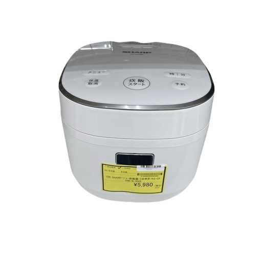 【ドリーム池田店♪ジモティ割対象品】シャープ　3合炊き/炊飯器　KS-CF05B 2024年製【99680000040500】
