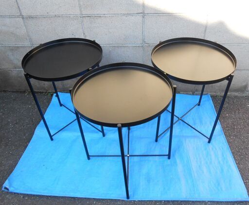 【配送出来ます】新品未使用品 IKEA GLADOMトレイテーブル コーヒーテーブル 3個セット（近くなら配送も可能です。宅配もお問合せ下さい）