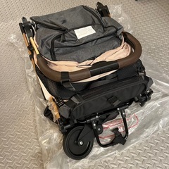 【未使用品】Totoro ballペットカート【ベージュ&グレー】犬用バギー 4輪ペットキャリー 犬用ベビーカー 折りたたみ自立式の画像