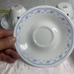 メーカー：CORELLE 商品名：モーニングブルー花柄　カップ&ソーサーの画像
