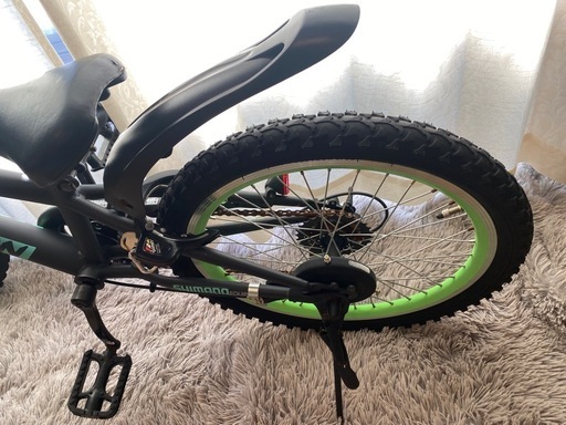 子ども自転車マウンテンバイクブラック✖️グリーンサイクルX-FUSION20