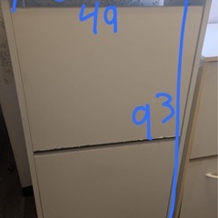 収納棚／シューズボックス 2点セット（白）の画像