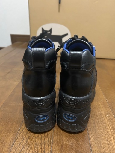 ヨースケ 厚底ブラックレザースニーカー 23.5cm