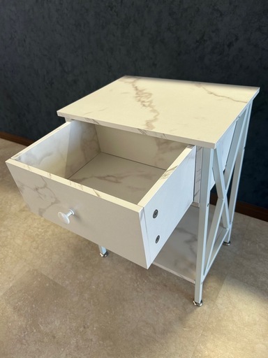 【値下げ】美品 北欧風サイドテーブル　引き出し付き
