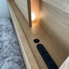 ニトリ シングルベッド＋マットレス+ベッドパッドセット／収納付き／使用1年の画像