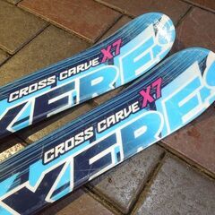 XERES CROSS CARVE X7 100cm ジュニアスキー キッズスキー ブルー ビンディング付き板 セレス 札幌市 東区 新道東店の画像