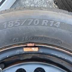 【値下げ・即引取OK】車検用 GB3 フリード 純正鉄チン＋夏タイヤ4本 185/70R14・2019年製の画像