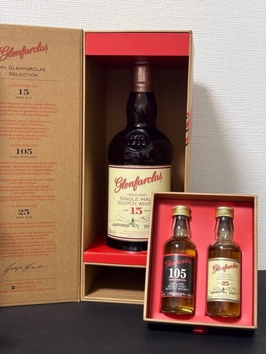 グレンファークラス15年　ギフトパック(25年,105ミニボトルセット)