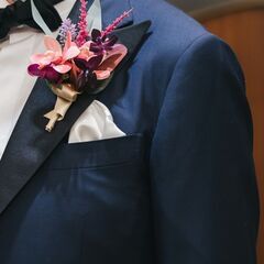 ウェディングブーケ アーティフィシャルフラワー ボルドー 赤の画像