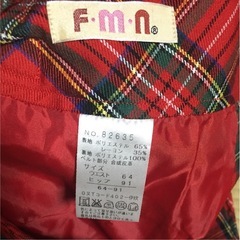 チェック柄　スカート　レトロの画像