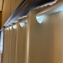 1級遮光カフェカーテン◆幅125cm丈100cmベージュ1枚◆ カフェカーテンの画像