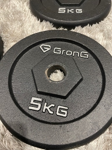 グロング ダンベル バーベル プレート5kg×10枚セット(計50kg) シャフト径28mm