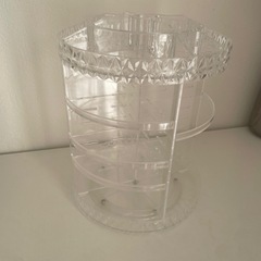 回転式メイク道具収納 コスメオーガナイザー　クリア