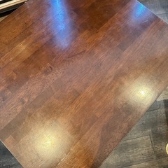 【3台】ダークブラウン600×700ダイニングテーブル  飲食店の画像