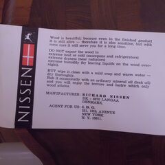 ★未使用 Nissem社【カッティングボード】チーク材の寄せ木細工★の画像