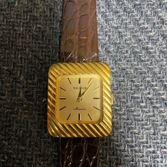 WALTHAM Mansion ゴールド レザー時計の画像