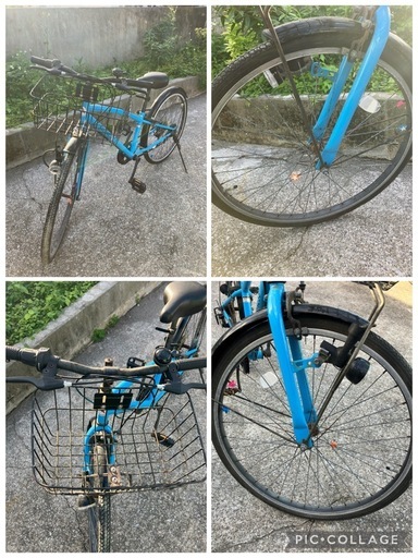 【値下げしました】自転車　ギア付き　6段ギア　24インチタイヤ　鍵付き　カゴ付き　