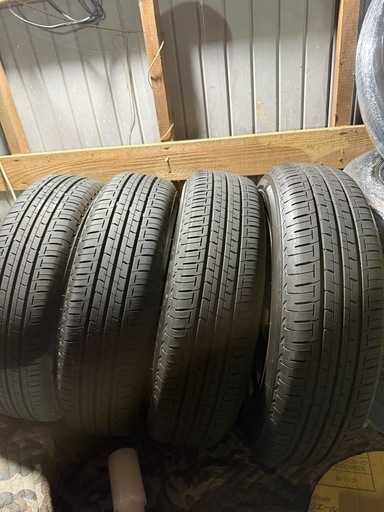最終価格！　25年製！155/65r14 バリ山　エコピア　BSタイヤ　25年製　軽自動車　タイヤホイールセット　ワゴンR  スズキ車