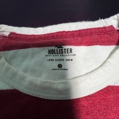 ホリスター　ボーダーロンT 赤白　Sの画像
