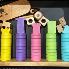 木のおもちゃ 積み木 はじめてのつみきリング10 RING10(リングテン)の画像