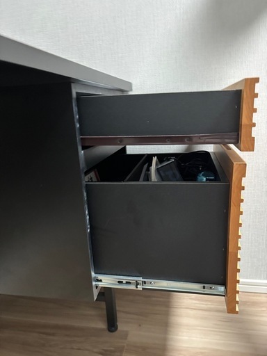 カフェ風ワークデスク　幅120cm 収納付き カフェ風 幅120cm デスク ＆ ワゴン レガリー｜ユニットシェルフ 家具 