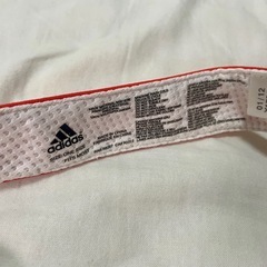 美品 アディダス サンバイザー レッド ワンサイズ バックル調節可 赤の画像