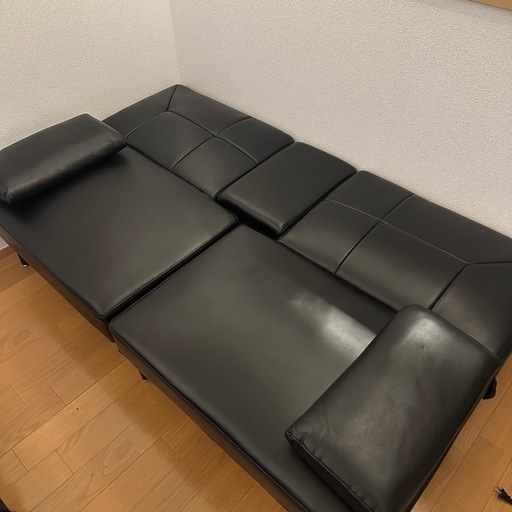 定価54,800円  3人掛け ソファベッド　レザー　