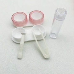 コンタクトレンズ 着脱用ツール ケース ボックス×1　洗浄液入れ×1　ピンセットスティック×1　コンタクトレンズケース×4　新品の画像