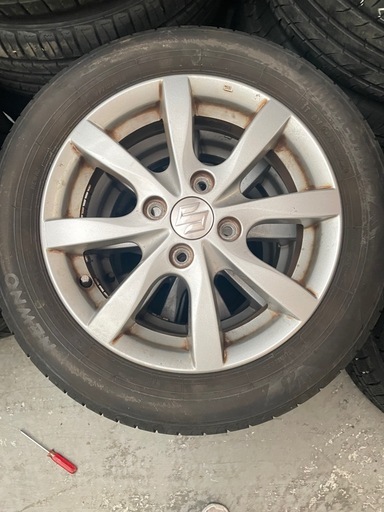 155/65R14スズキ純正ホイールとタイヤセット (TKEN) 大外羽のタイヤ