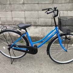 新品の青い自転車　27インチ