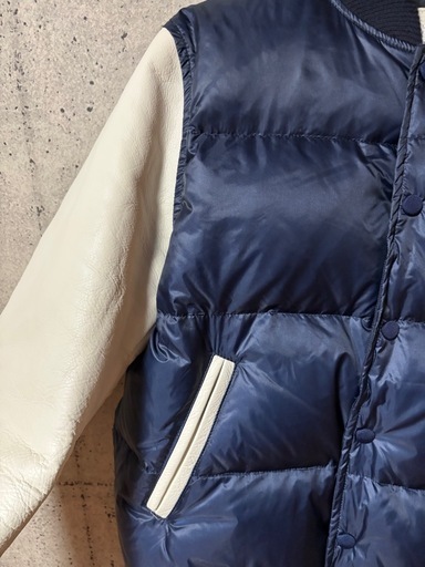 美品sacai  袖レザースタジャン