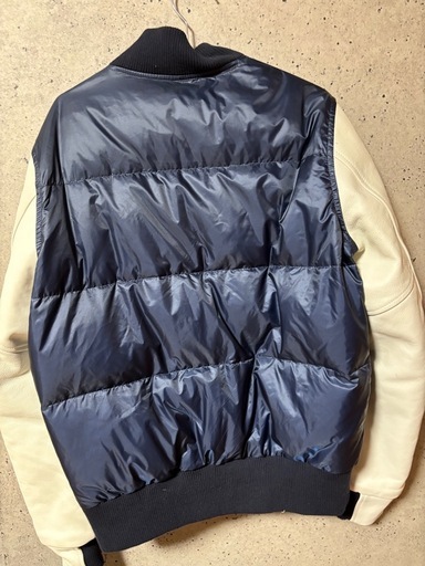美品sacai  袖レザースタジャン