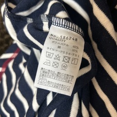 授乳ケープ　ボーダー　収納ケース付き　ポンチョ型の画像