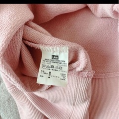 Lee スウェットパーカー ピンク フード デニムポケットの画像