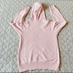 Lee スウェットパーカー ピンク フード デニムポケットの画像