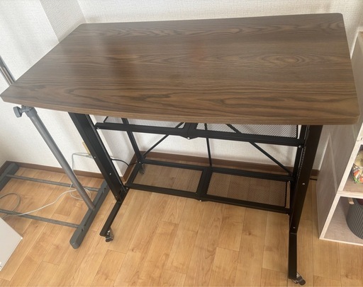 E-WIN 折りたたみ スタンディングデスク ブラウン SD92-BK【配達可能