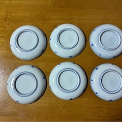 NO.1 小皿　印判　6枚セット 昭和レトロ　骨董の画像