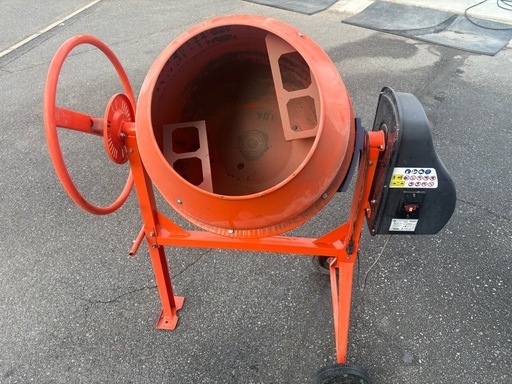 コンクリートミキサー 小型 140L 家庭用 まぜ太郎 電動 モーター式 混練機 かくはん機 モルタル 堆肥 AMZ-70Y アルミス