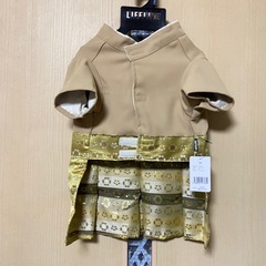 未使用 LIFELIKE ライフライク 雅袴 ゴールド 5号 犬服 ドッグウェア お正月 袴 お祝い 男の子 正月 イエロー 黄色の画像