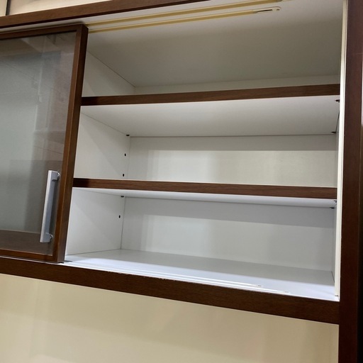 1/10値下げしました！?モダン?河口家具 2面レンジボード ブラウン キッチン No.2796 NH