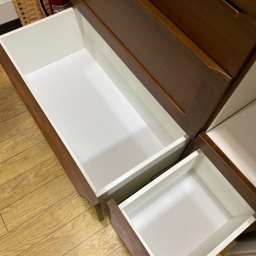 1/10値下げしました！?モダン?河口家具 2面レンジボード ブラウン