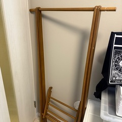 折りたたみ式 木製ハンガーラックの画像